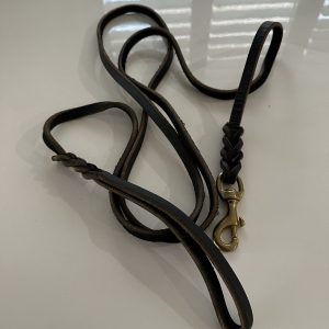 2.6 metre Leather Lead Brown with Brass Clip